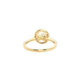14K Gold Yellow Accented Round Lab Grown Diamond Bezel Engagement Ring - Lab-Grown 3.18 CTW Diamond
