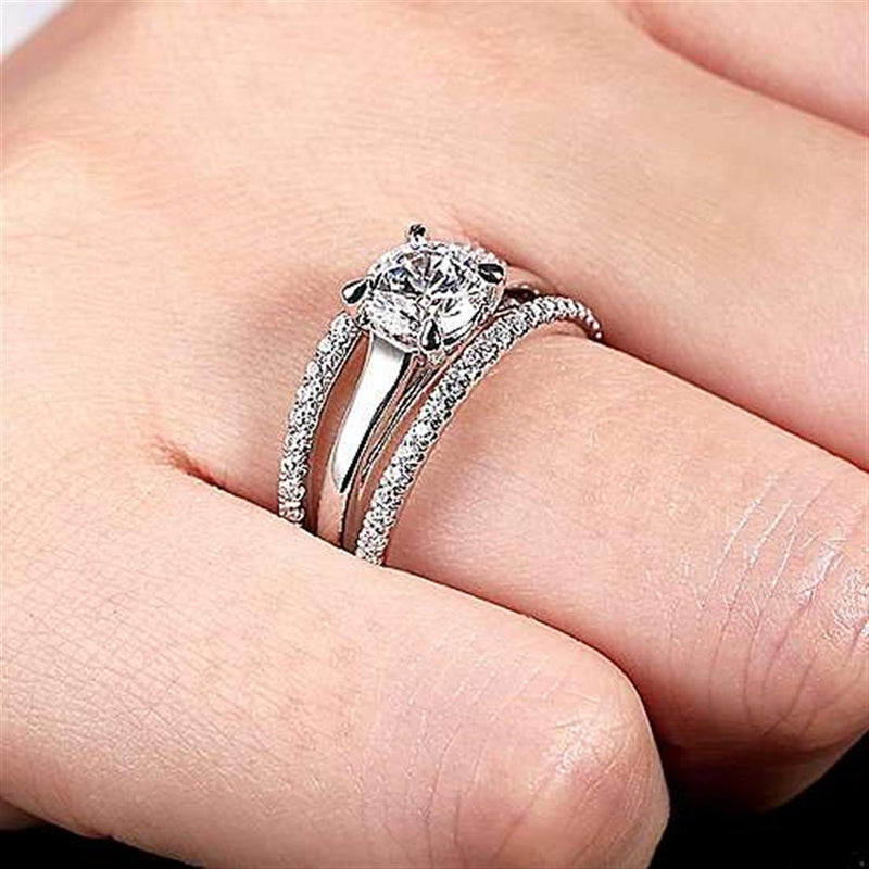 White 14 Karat Gold 0.54 Carats Diamond Semi-Mount Engagement Ring