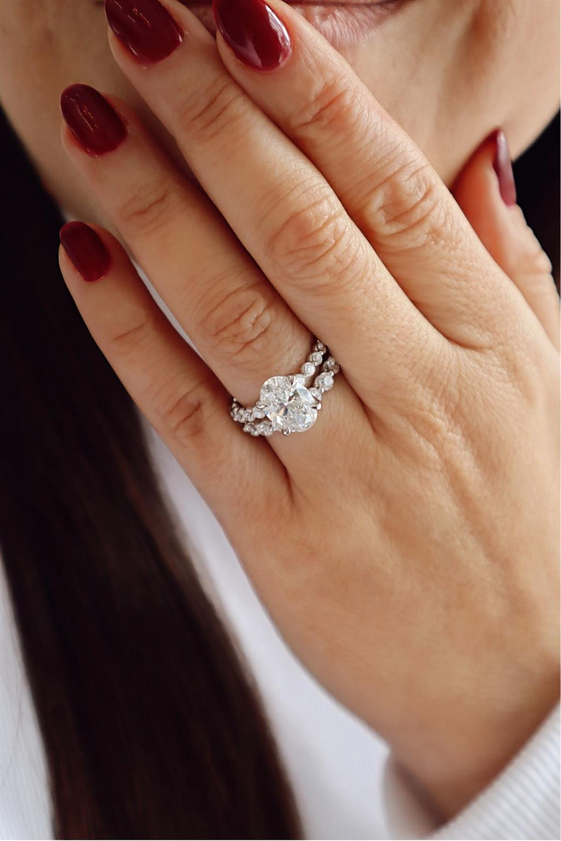 Elegant Diamond Bands 14K Gold White Anniversary 1.00 Carats Diamond Anniversary Band
