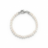 Elegant Pearl Bracelet - 3.5 - 4.5 MM Freshwater Cultured Pearl & Sterling Silver Bracelet - 5.5 Inch
