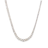 White 18 Karat Gold 6.58 Carats Diamonds Tennis Necklace