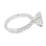 14K White Gold Oval & Round Cut 2.70 Carats Lab Grown Diamond Engagement Ring