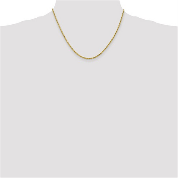 Yellow 10 Karat Gold 18 Inch Rope Chain