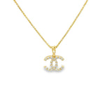 Elegant Diamond Necklaces & Pendants 14K Yellow Gold Chanel Inspired 0.21 Carats Diamond Pendant