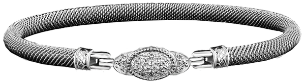 Sophisticated & Timeless Diamond Bracelets Sterling Silver 0.40 Carats Lab Grown Diamond Bangle Bracelet - 6.5 Inch