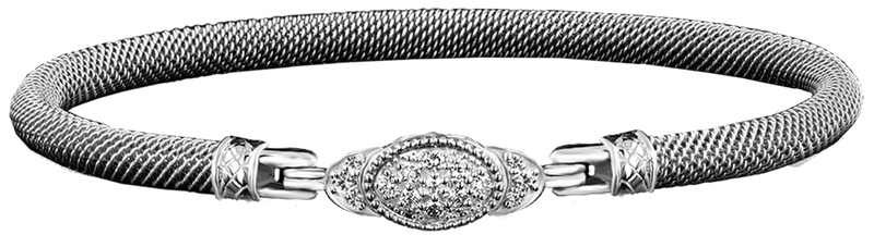 Sophisticated & Timeless Diamond Bracelets Sterling Silver 0.40 Carats Lab Grown Diamond Bangle Bracelet - 6.5 Inch
