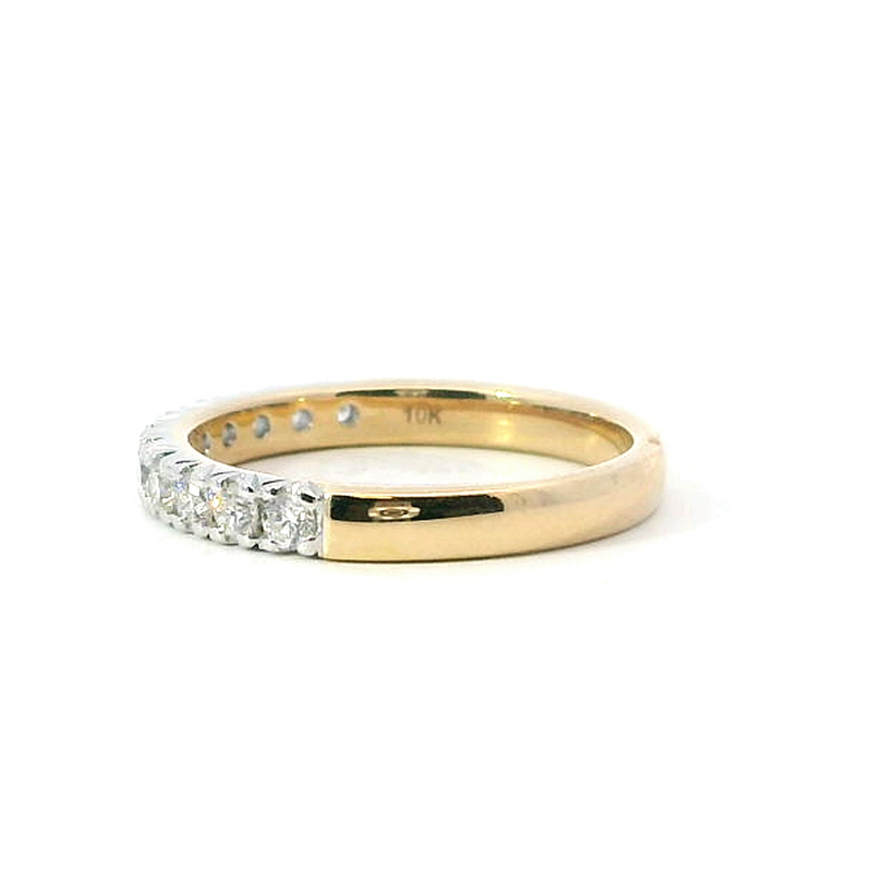 Elegant Diamond Bands 10K Gold Yellow Stackable 1/2 Carats Diamond Anniversary Band