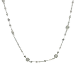 Elegant Diamond Necklaces 14K Gold White 0.20 Carats Diamond Pendant Necklace - 18 Inch