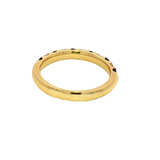 Bold & Elegant 18K Yellow Gold 0.50 Carats Blue Sapphire & 0.36 Carats Diamond Stackable Band