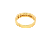 Elegant & Trendy 18K Yellow Gold Baguette & Round Cut 0.49 Carats Diamond Band