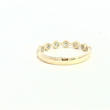 Elegant & Trendy 14K Yellow Gold 0.24 Carats Diamond Stackable Ring
