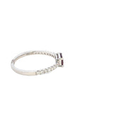 Bold & Elegant 14K White Gold Stackable  0.76 Carats Ruby & 0.20 Carats Diamond Fashion Ring