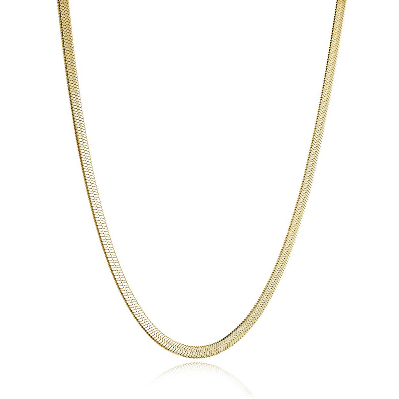 Yellow Stainless Steel 3.3mm Herringbone Chain, 16 Inch
