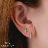 Classic & Contemporary 14K Yellow Gold & 0.34 Carats Diamond Huggie Earrings