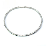 White 14 Karat Gold 0.93 Carats Sapphire and Diamond Bangle Bracelet
