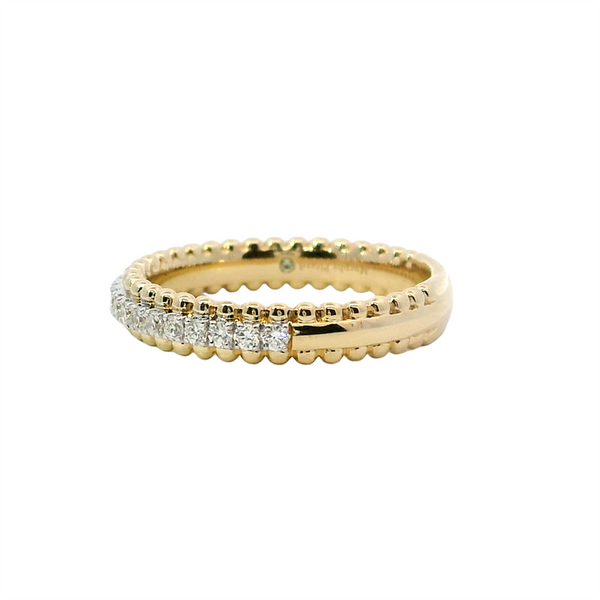 MPJ Exclusive Elegant Diamond Bands 14K Gold Two-Toned 0.29 Carats Diamond Anniversary Band