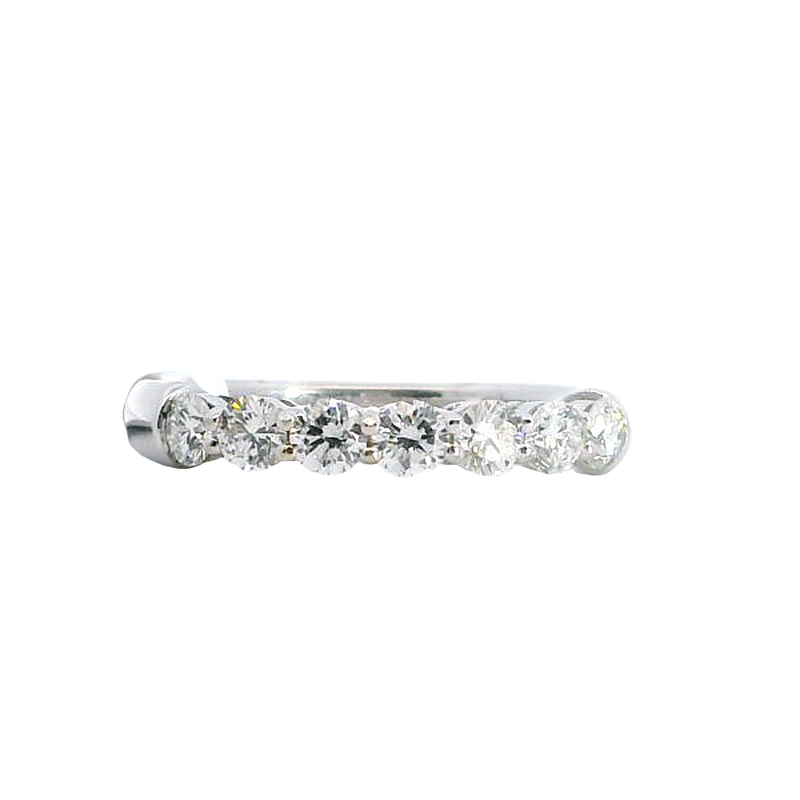 Elegant Diamond Bands 18K Gold White 0.76 Carats Diamond Anniversary Band