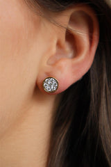 Classic & Contemporary 18K Yellow Gold 0.99 Carats Diamond Bezel Stud Earrings