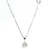 Elegant Diamond Necklaces 10K Gold White 1.00 Carats Diamond Solitaire Pendant Necklace - 18 Inch