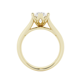 Elegant Diamond Mountings 14K Yellow Gold Marquise Cut Cubic Zirconium Solitaire Engagement Ring