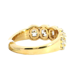 Elegant Diamond Bands 18K Yellow Gold 1.15 Carats Diamond Blended Halo Band