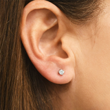 Classic & Contemporary 14K Gold White 1/3 CTW Diamond 4 Prong Stud Earrings