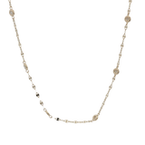 Elegant Diamond Necklaces 14K Yellow Gold Sparkle Chain & 0.20 Carats Diamond Station Necklace - 18 Inch