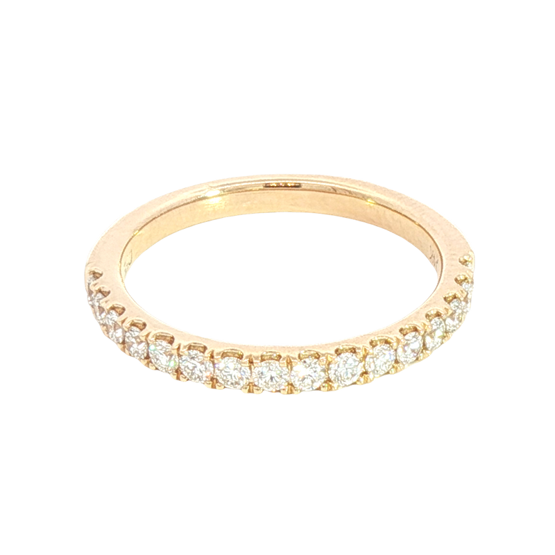 Elegant Diamond Bands 14K Yellow Gold 0.43 Carats Diamond Anniversary Band