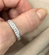 White Gold 1/3 Carats Diamond Channel Band