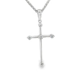 Elegant Diamond Necklaces & Pendants 18K White Gold 0.13 Carats Diamond Cross Pendant