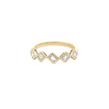 14K Yellow Gold 0.298 Carats Baguette Diamond Stackable Fashion Ring