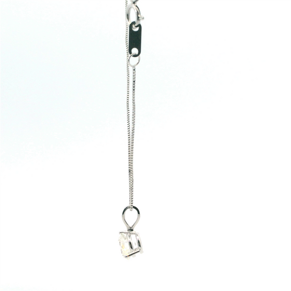 Elegant Diamond Necklaces 10K Gold White 1.00 Carats Diamond Solitaire Pendant Necklace - 18 Inch
