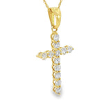 Elegant Diamond Necklaces & Pendants 18K Yellow Gold 0.70 Carats Diamond Cross Pendant