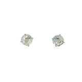Vibrant Color Stone 14K White Gold 1.55 Carats Aquamarine Stud Earrings