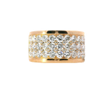 Elegant & Trendy 18K Rosé Gold 2.31 Carats 11mm Diamond Fashion Band