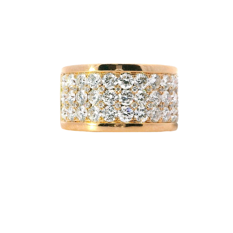 Elegant & Trendy 18K Rosé Gold 2.31 Carats 11mm Diamond Fashion Band