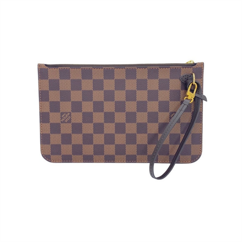 Previously loved certified Louis Vuitton Damier Neverfull MM pouch.