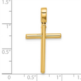 Elegant & Durable Designs 14K Gold Yellow Cross Precious Metal 25.7x20.9mm Pendant