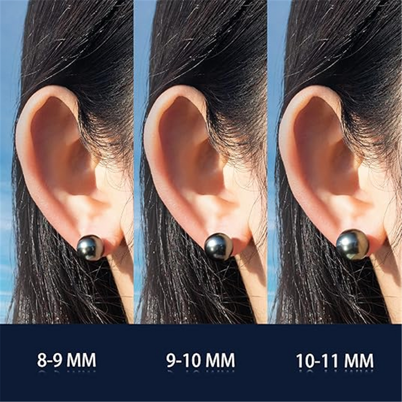 Timeless & Sophisticated Design White 14K Gold Cultured Tahitian 11-12mm Pearl Stud Earrings