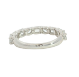 Elegant Diamond Bands 14K White Gold Rectangular Cushion & Oval Cut 1.55 Carats Lab Grown Diamond Band