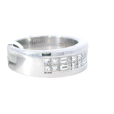 Elegant & Trendy 18K White Gold Channel Set Baguette & Princess Cut 0.84 Carat Diamond Ring