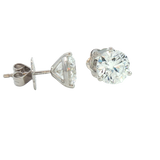 Classic & Contemporary 14K White Gold 1.01 Carats Lab-Grown Diamond Martini Set Stud Earrings