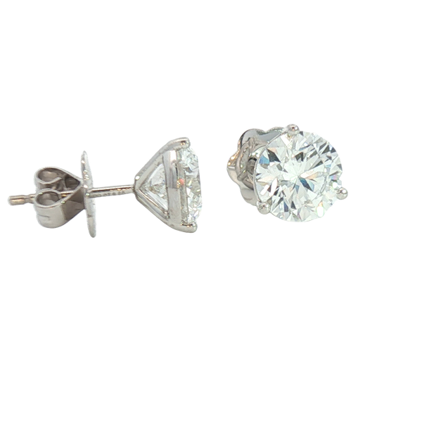 Classic & Contemporary 14K White Gold Lab-Grown 3.08 Carats Diamond Stud Earrings