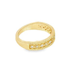 Elegant Diamond Bands 14K Yellow Gold Milgraine 0.13 Carats Diamond Band