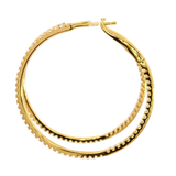 Classic & Contemporary 18K Yellow Gold 0.84 Carats Diamond Inside Out Hoop Earrings