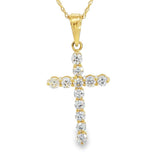 Elegant Diamond Necklaces & Pendants 18K Yellow Gold 0.70 Carats Diamond Cross Pendant