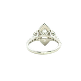14K Gold White Halo Lab Grown Marquise Diamond Engagement Ring - Lab-Grown 3.04 CTW Diamond