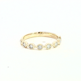 Elegant & Trendy 14K Yellow Gold 0.24 Carats Diamond Stackable Ring