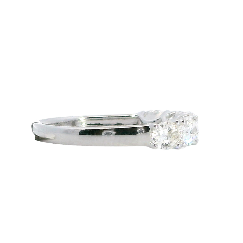 Elegant Diamond Bands 18K Gold White 1.26 Carats Diamond Anniversary Band