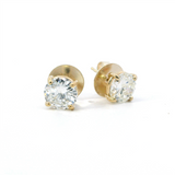 Classic & Contemporary 10K Gold Yellow 2.20 Carats Diamond 4-Prong Stud Earrings